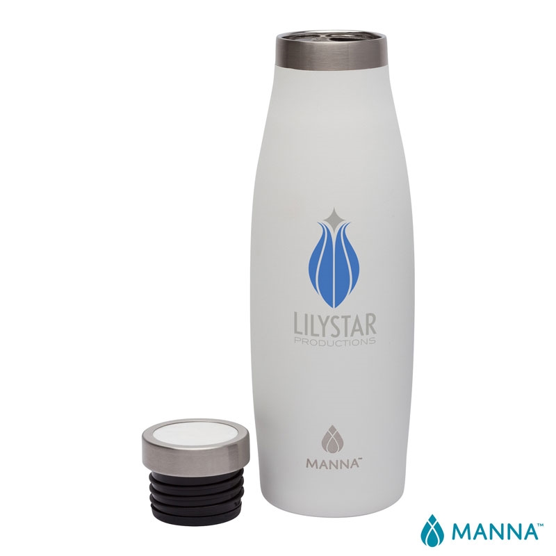 Manna™ 18 oz. Oasis Stainless Steel Water Bottle w/ Marble Lid 8