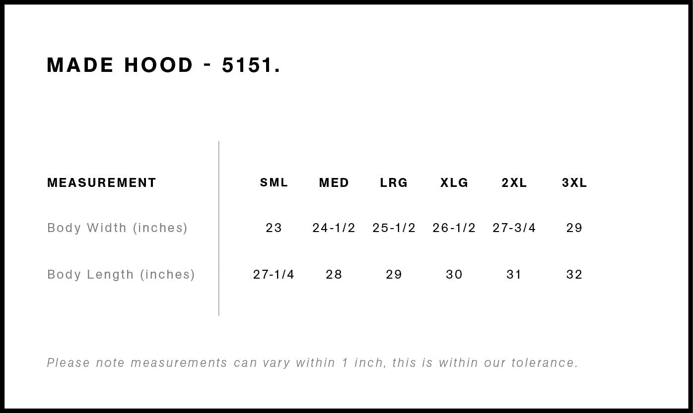 Made Hood | 5151, custom hoodie or sweatshirt with logo imprint 23