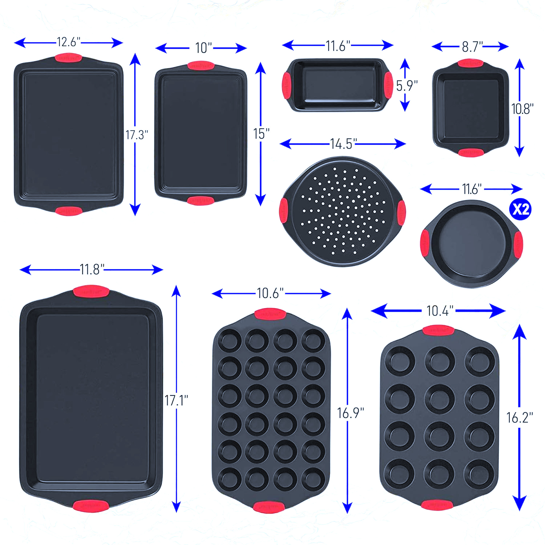Non-Stick Kitchen Oven Baking Pans,3 Piece Set 2