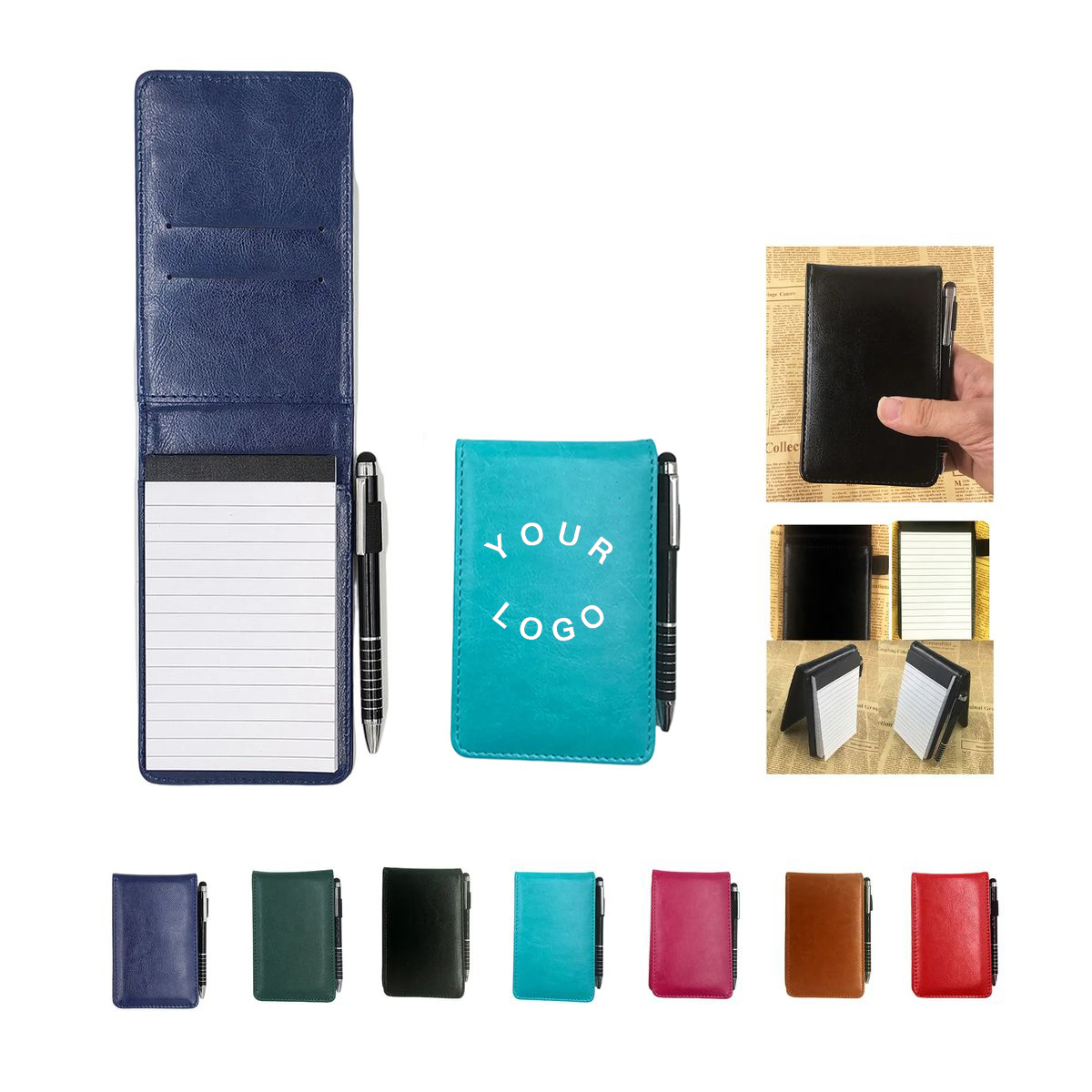 Polyester A7 Notebook with Card Slot and Pen Holder 2