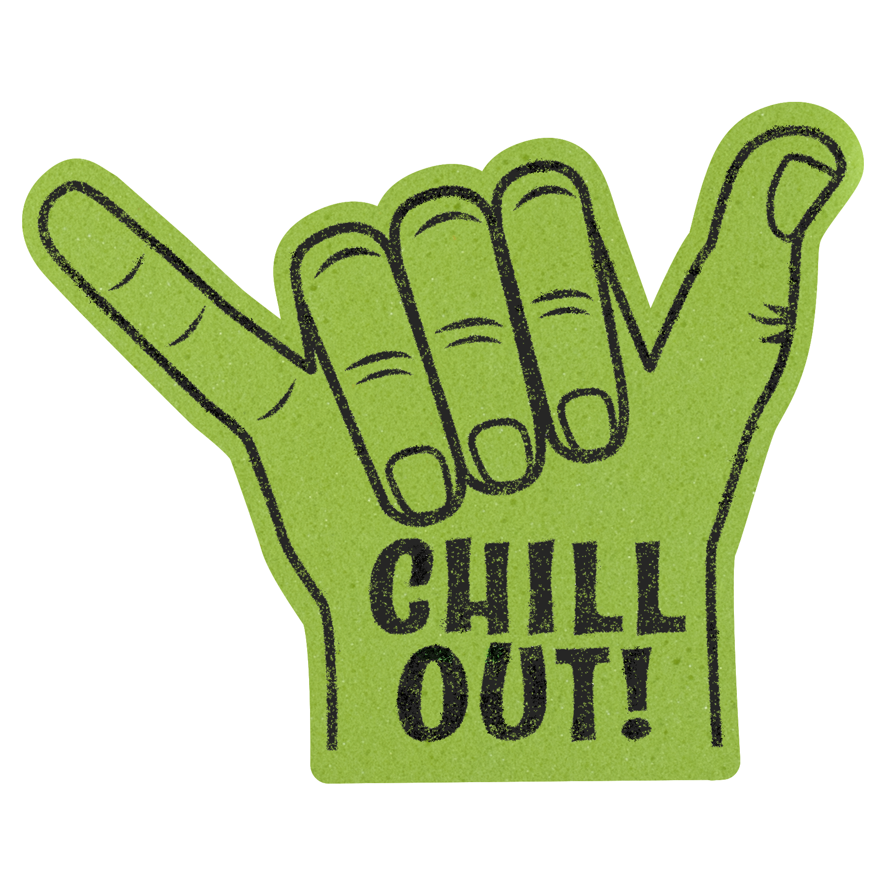 12" Classic Small Shaka Foam Mitt 15
