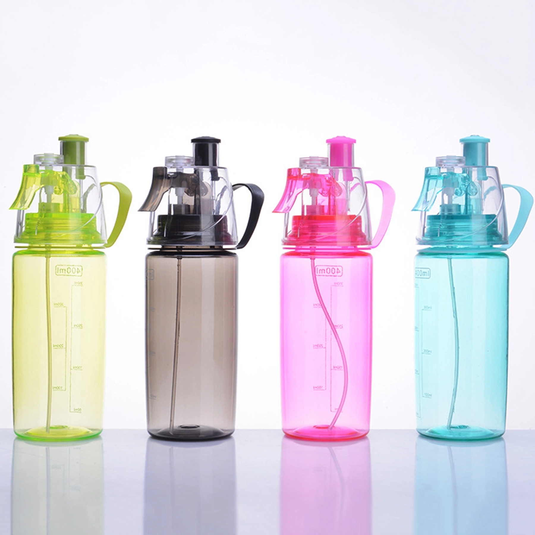 400 ML Plastic Drink Spray Sport Water Bottle 7
