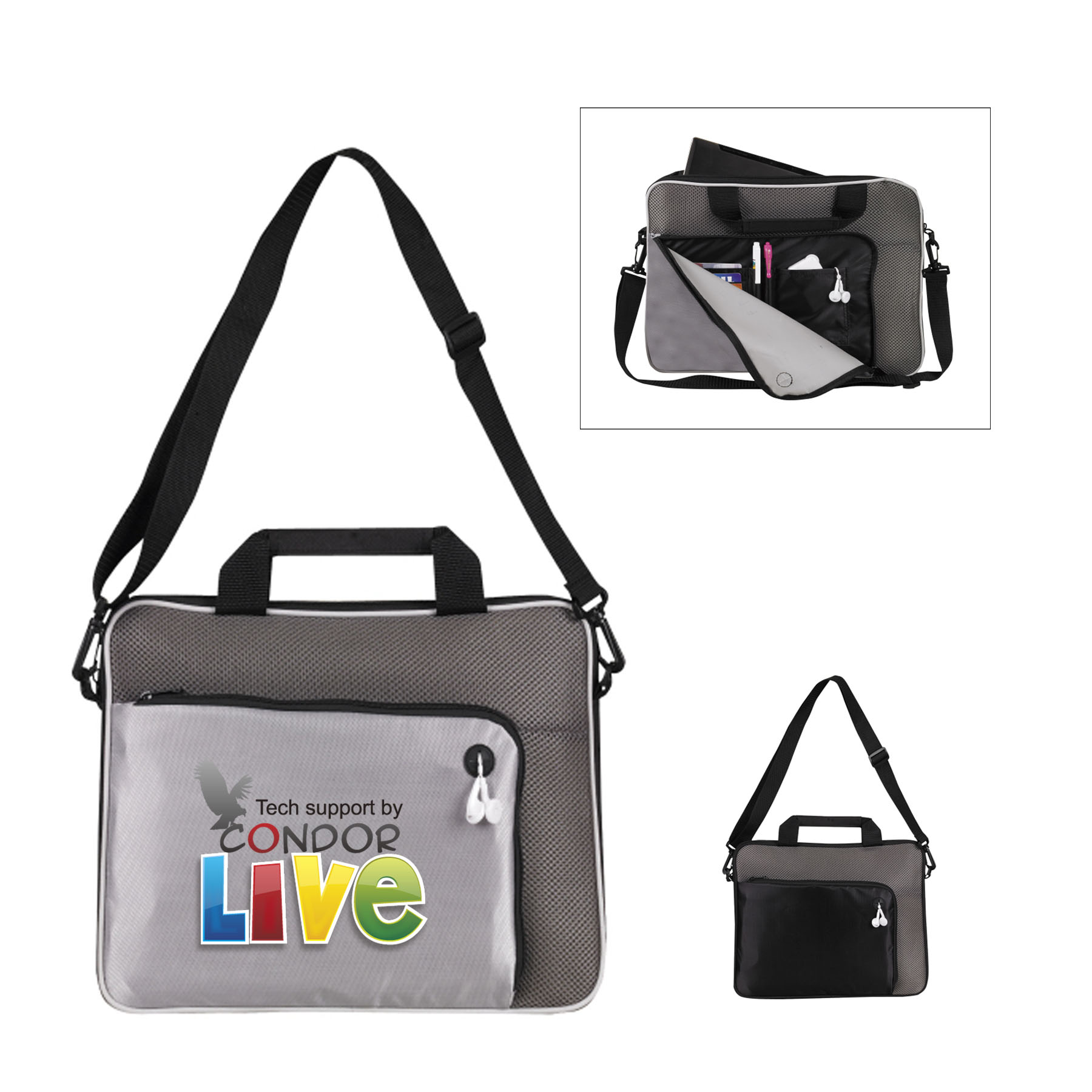 600D Poly 13" Padded Notebook Briefcase 3