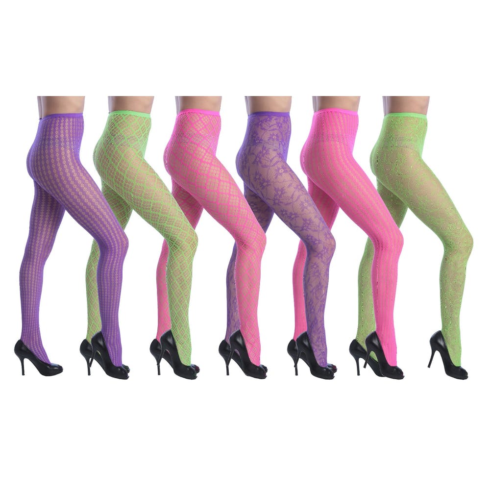 Women's Fishnet Tights - Neon Designs Queen 2