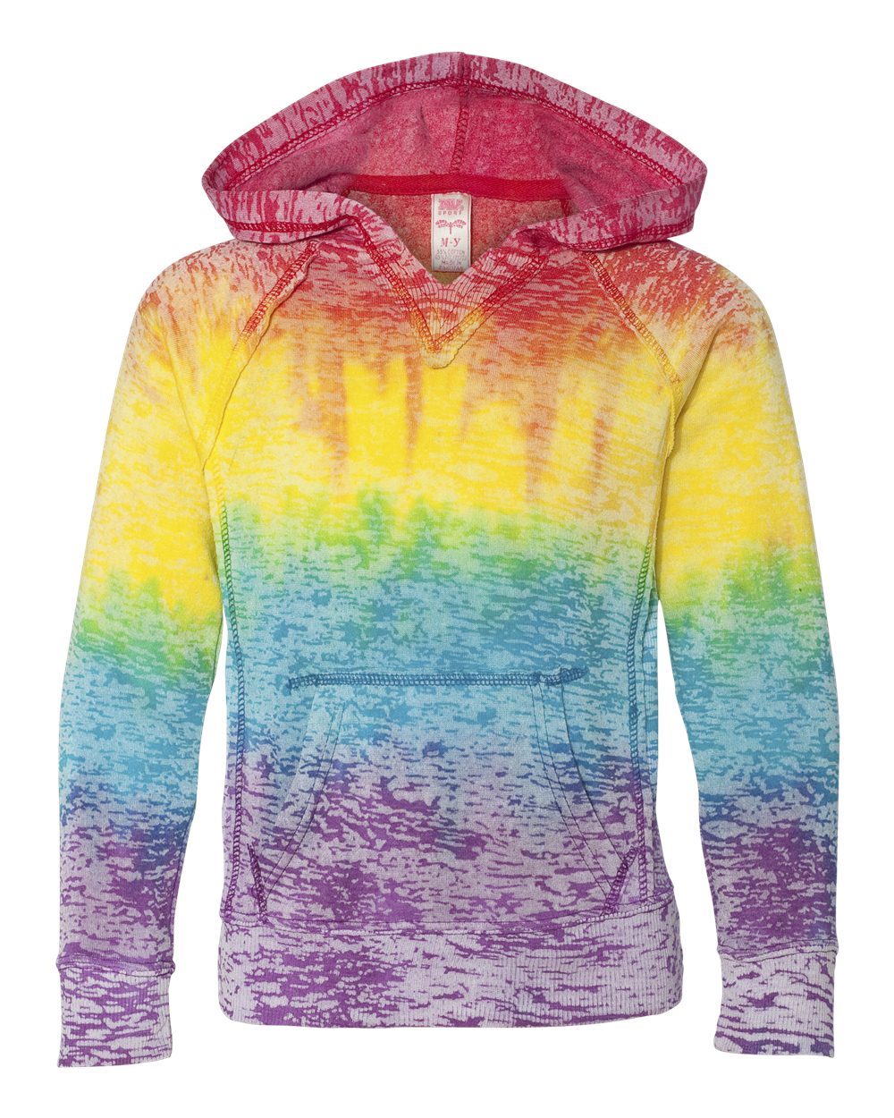 Girls' Courtney Burnout V-Notch Hooded Sweatshirt - W1162Y 4