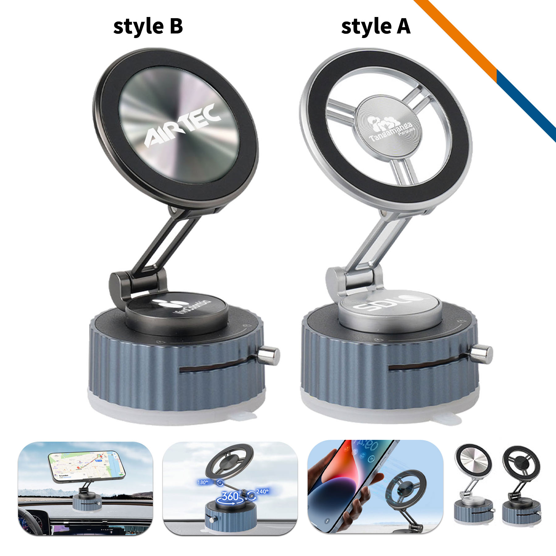 MagTab Foldable Vacuum Suction Magnetic Phone Holder 1