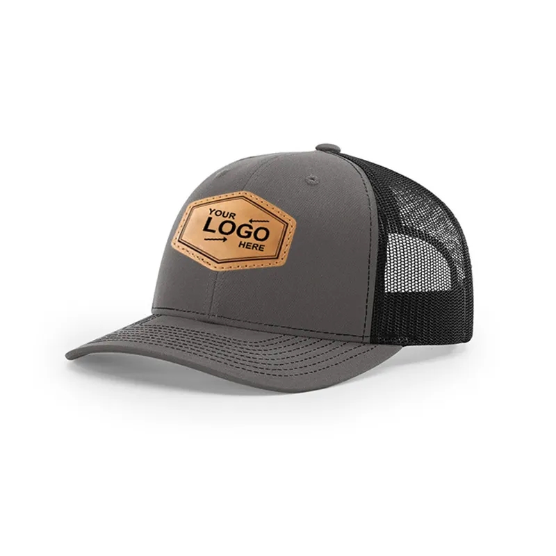 Leather Patch Trucker Hats 7