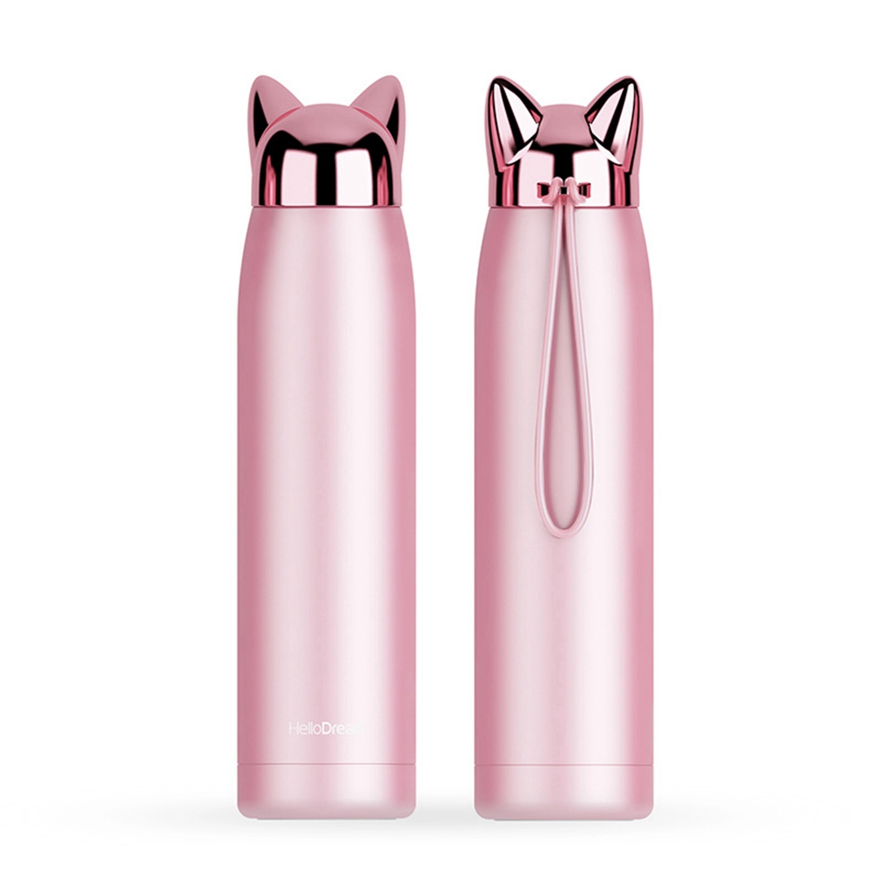 11 OZ. Stainless Steel Fox Shape Vacuum Bottle with Strap 5
