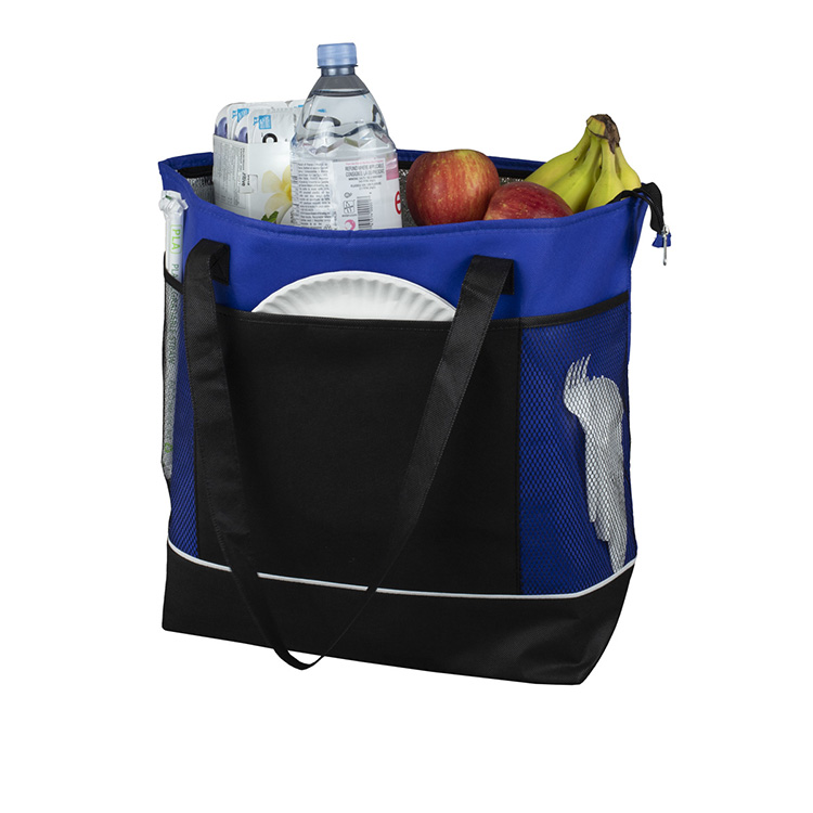 22"W x 16"H x 7 ½"Gusset - "FROST LINE" Super-Sized Insulated Zipper Cooler Tote 20