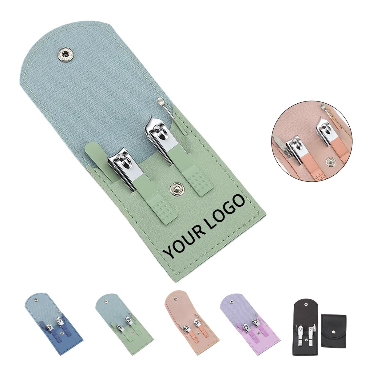 Stainless Manicure Set with Logo 2