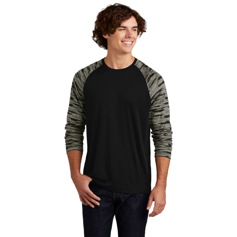 Sport-Tek Drift Camo Colorblock Long Sleeve Tee 5
