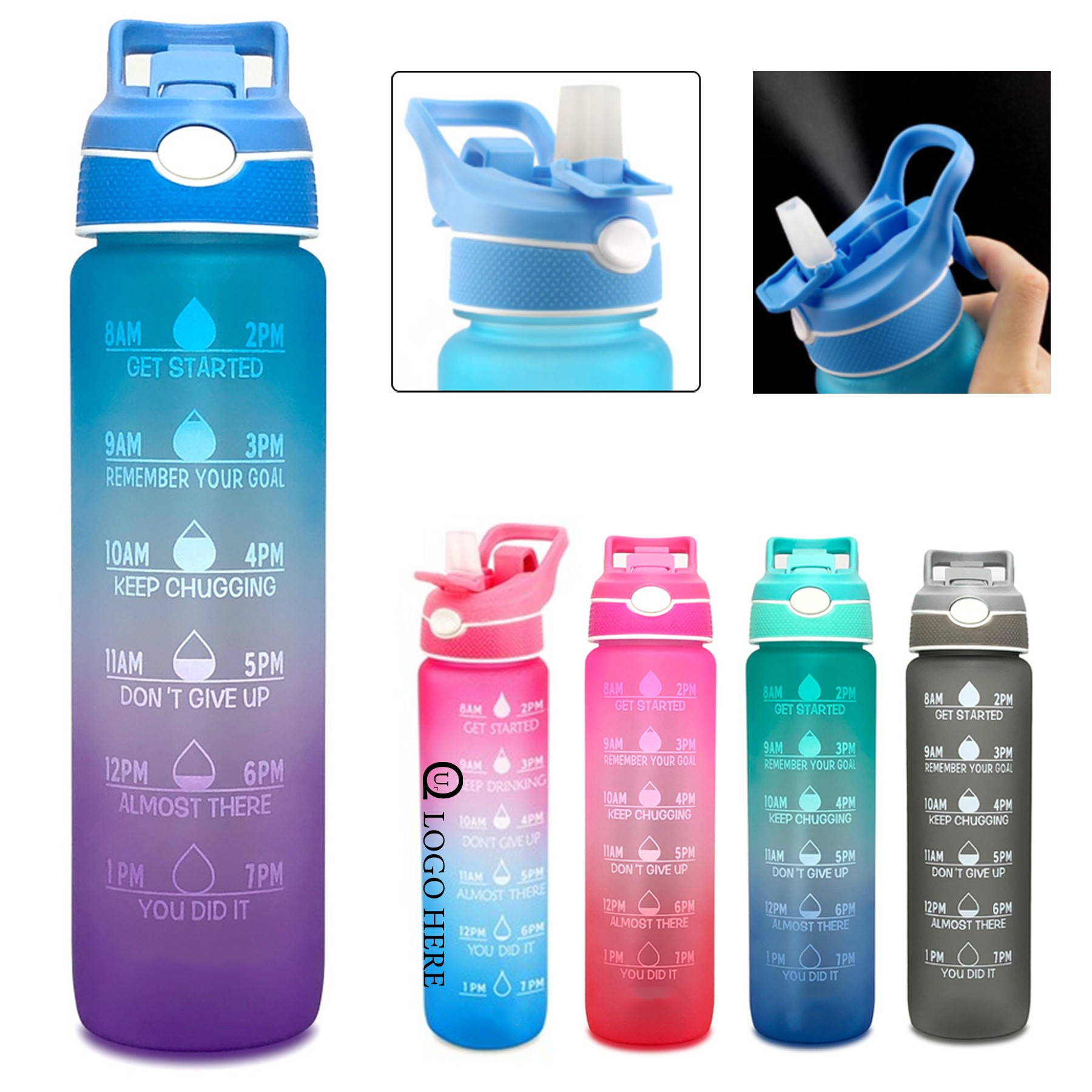 32Oz Misting Water Bottles