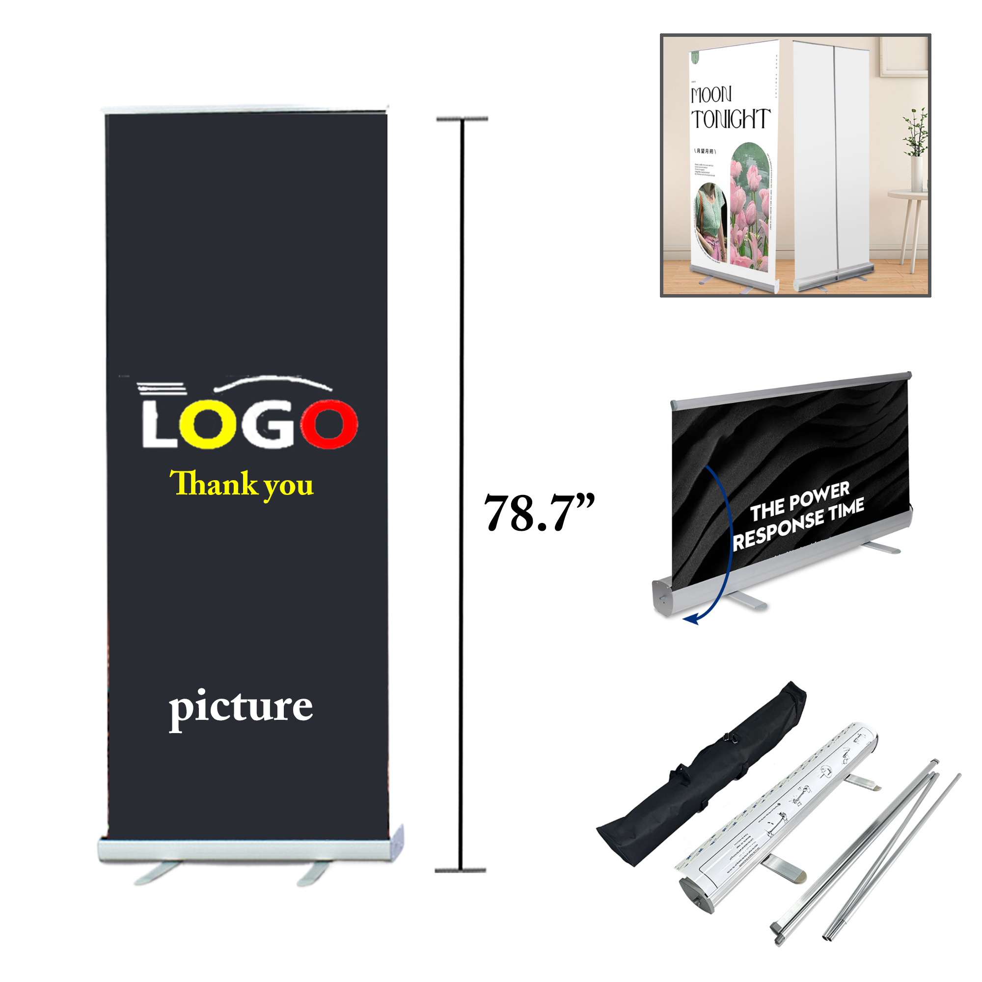 MOQ1 Compact Retractable Banner Stand Display 2