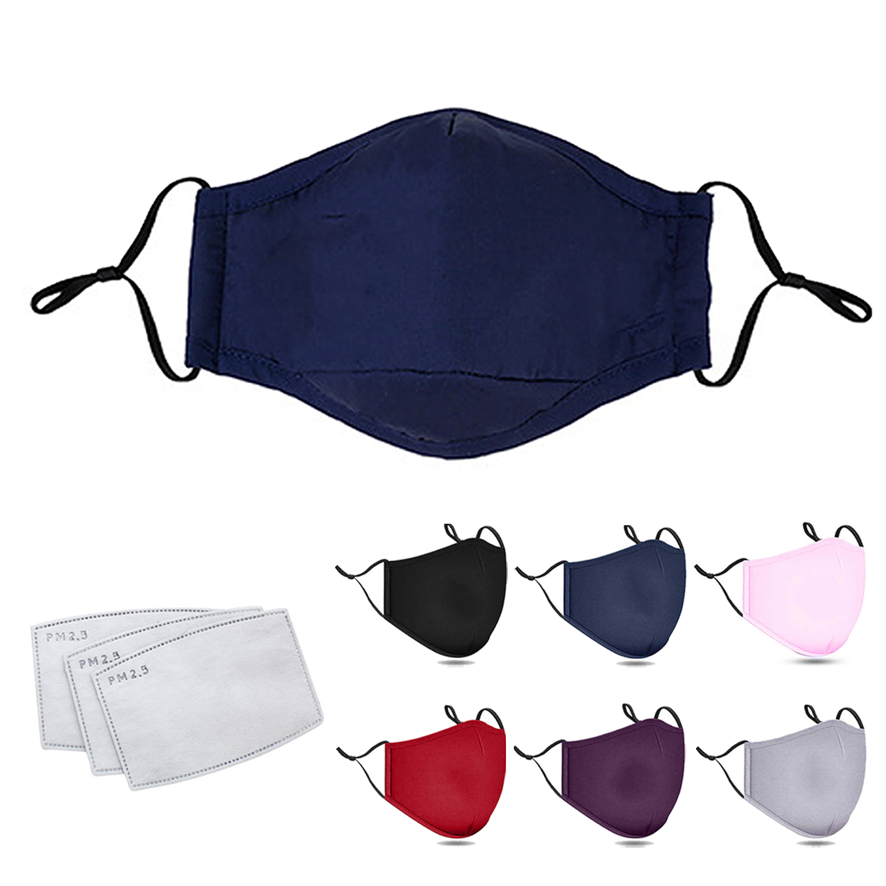 Cotton Reusable Mask with Filter 2