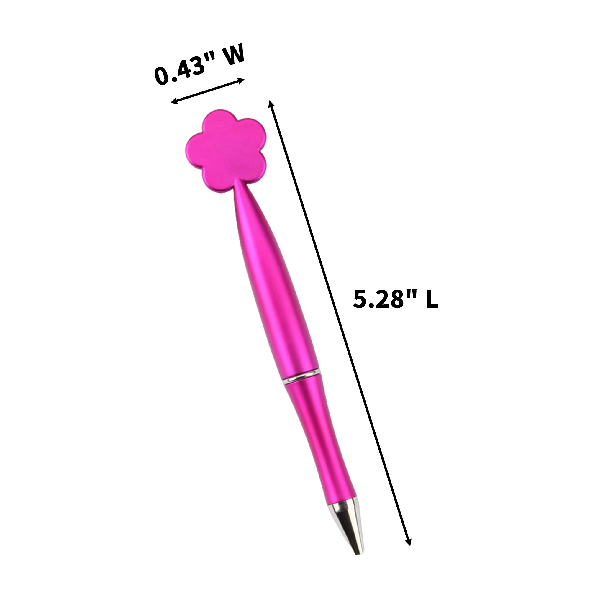 Flower Style Roller Ball Pen 5.28" Length X 0.43" Width 16