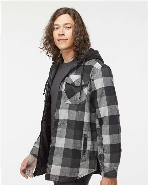 Quilted Flannel Hooded Jacket 8620