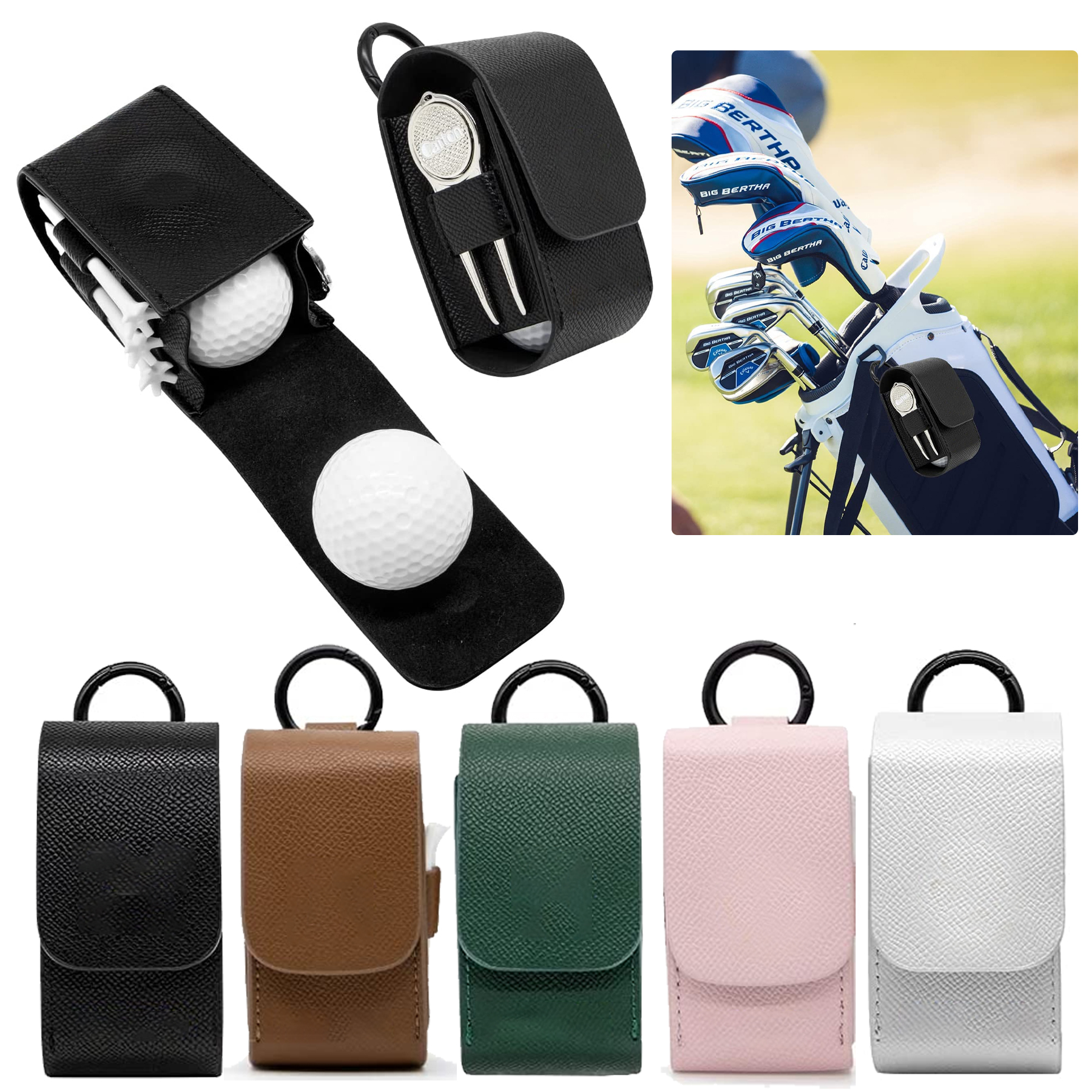 Practical Portable Golf Ball Case Waist Holder Bag 1