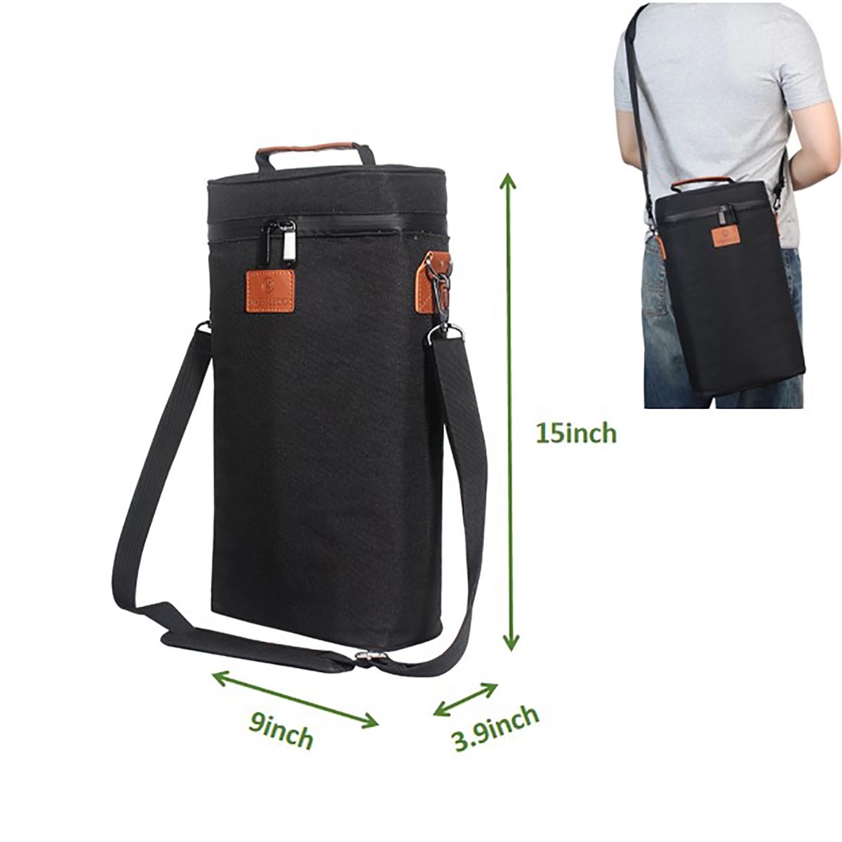 2 Bottle Wine Tote Cooler Bag 4