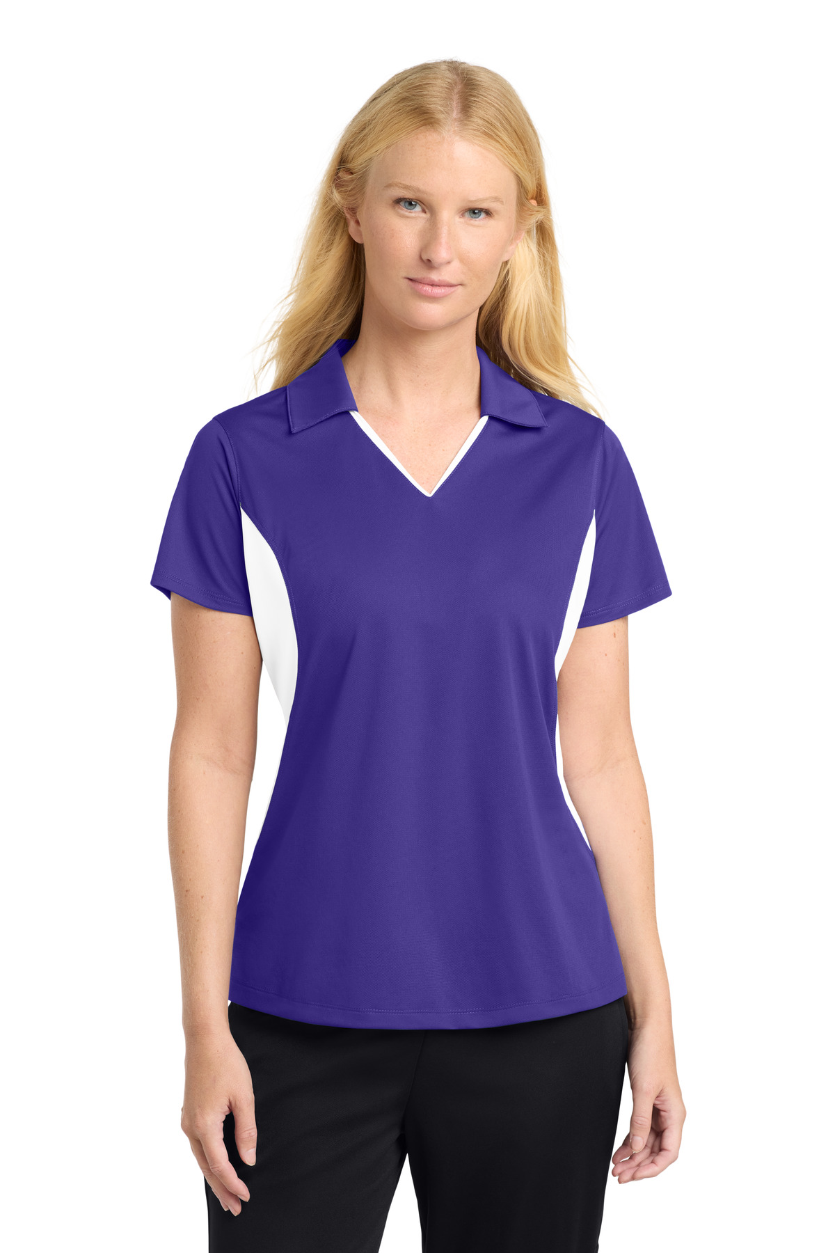 Sport-Tek Women's Side Blocked Micropique Sport-Wick Polo. LST655 15
