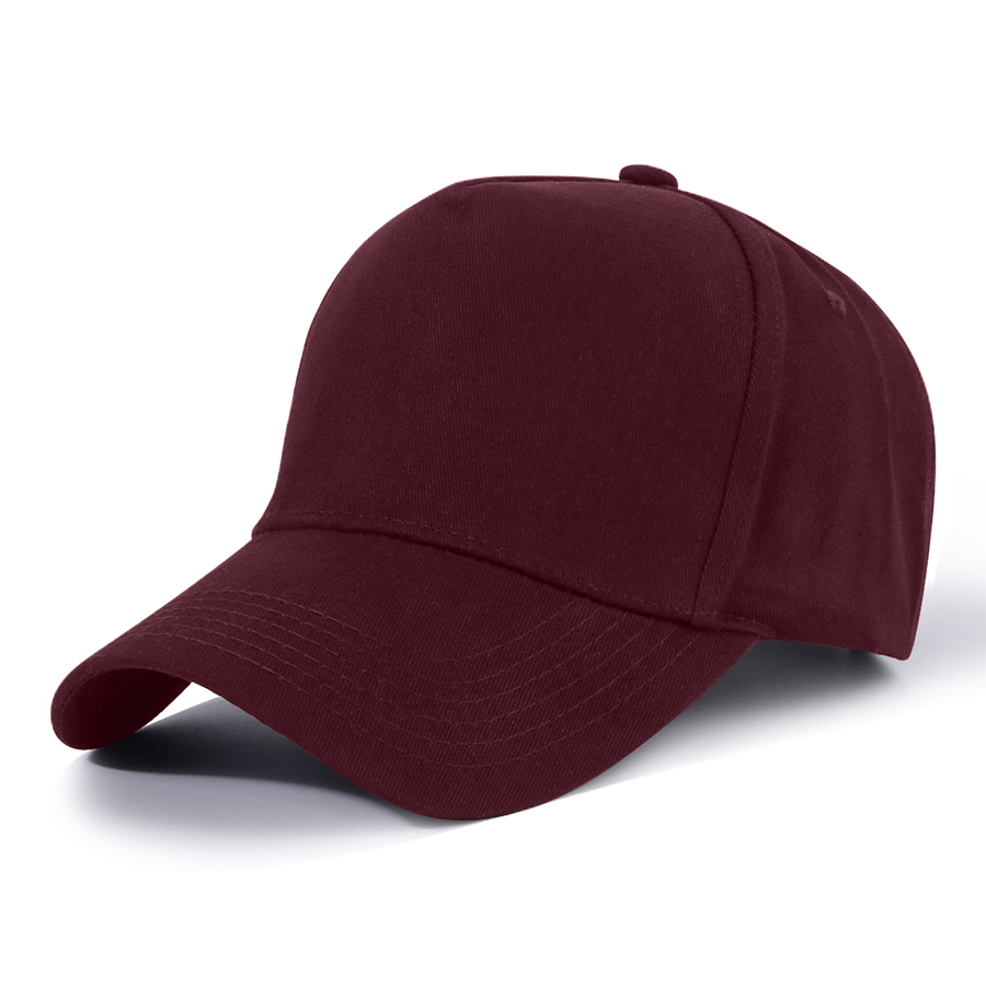 Stock Solid Color Cotton 5-Panel Baseball Cap 75