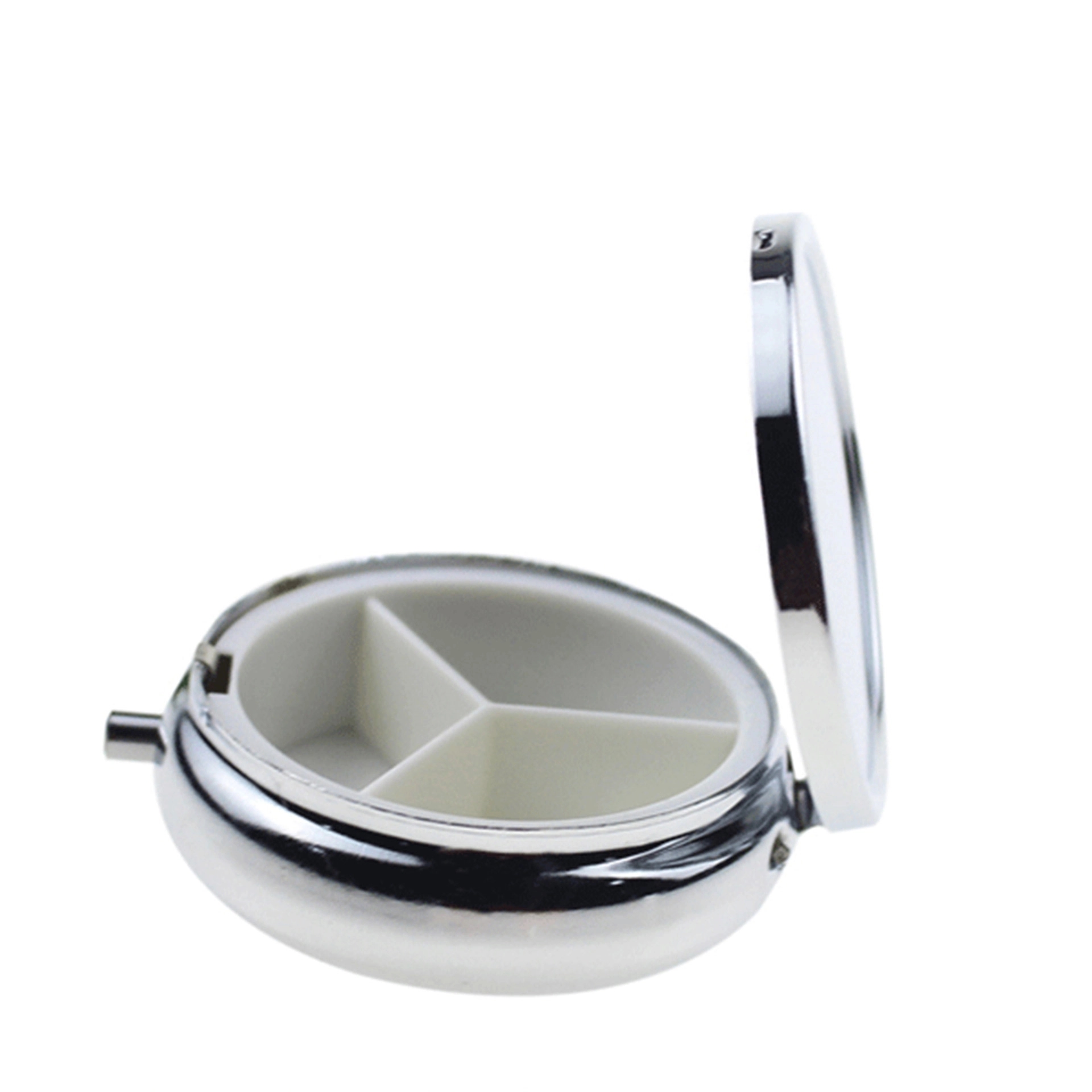 Portable Mini Silver Medicine Drug Holder Container 4