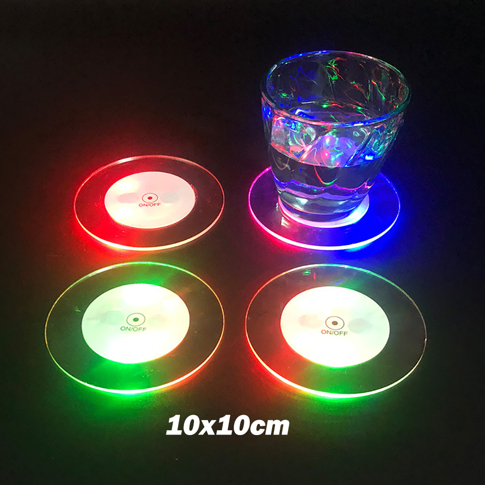 10cm LED Luminous Coaster Cup Mat 4