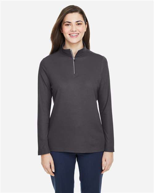 Women's Fusion ChromaSoft™ Pique Quarter-Zip Pullover - CE405W 61