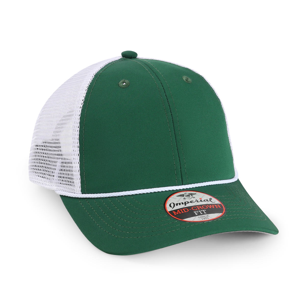 Imperial 7055 6-Panel The Night Owl Performance Rope Cap w/ Leatherette Patches or Embroidery 26