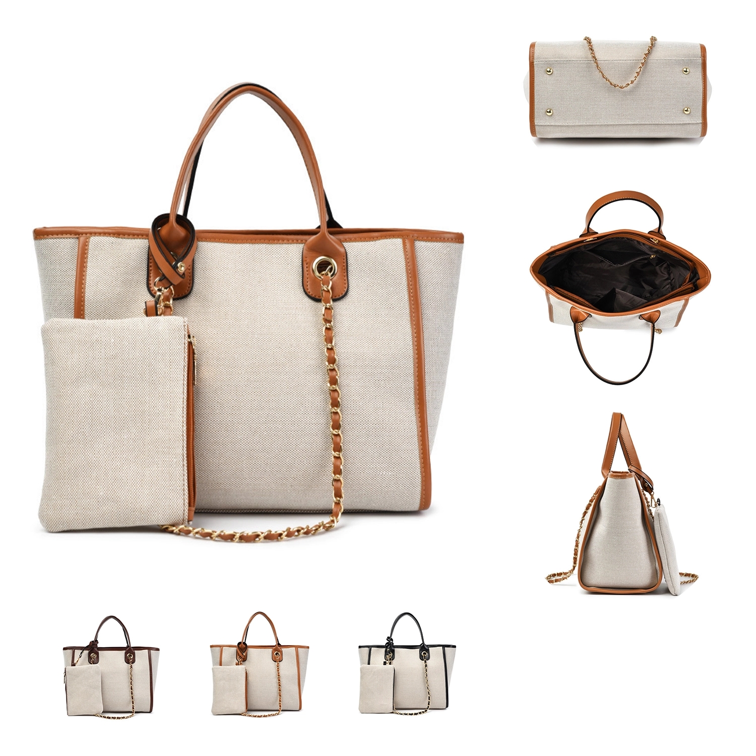 2 Pcs Large Capacity Fashion Tote Bag 1
