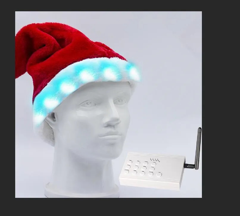 LED Light up Santa Christmas Hat/Cap 7