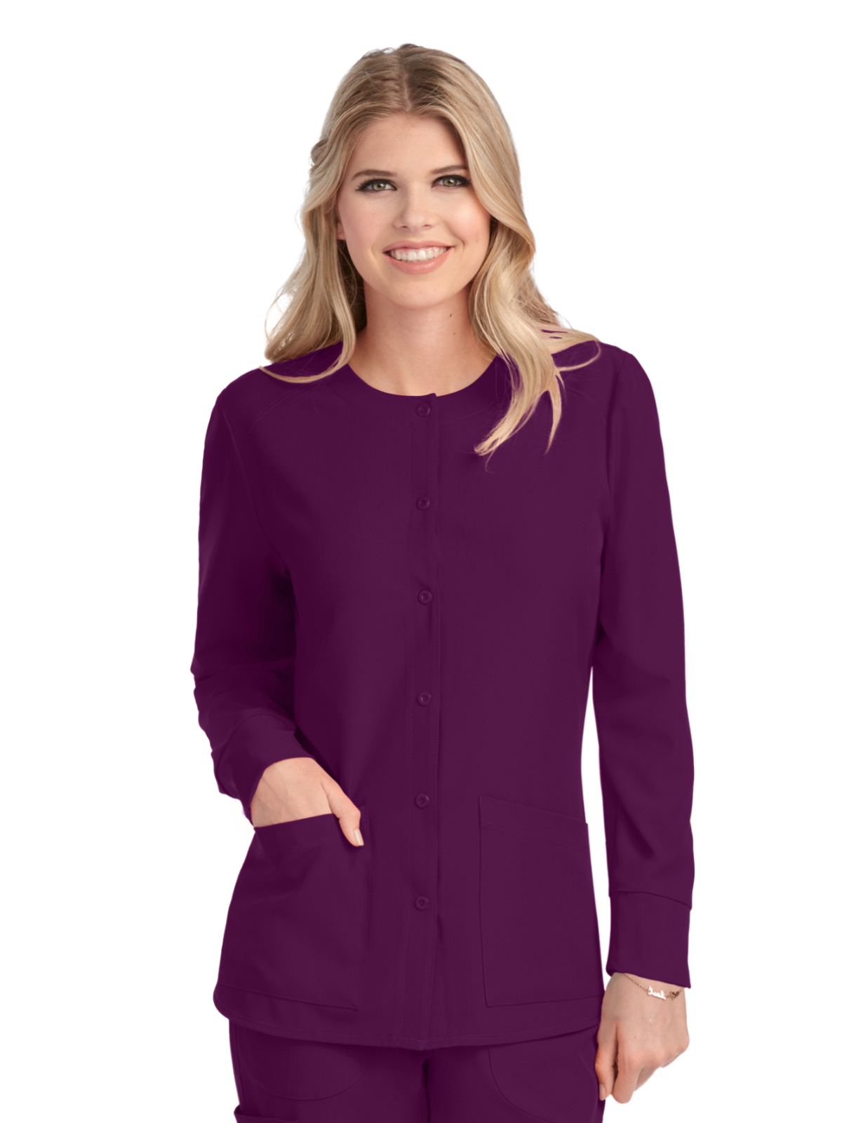 Skechers - Women's Two-Pocket Snap-Front Stability Warm-Up Scrub Jacket 45