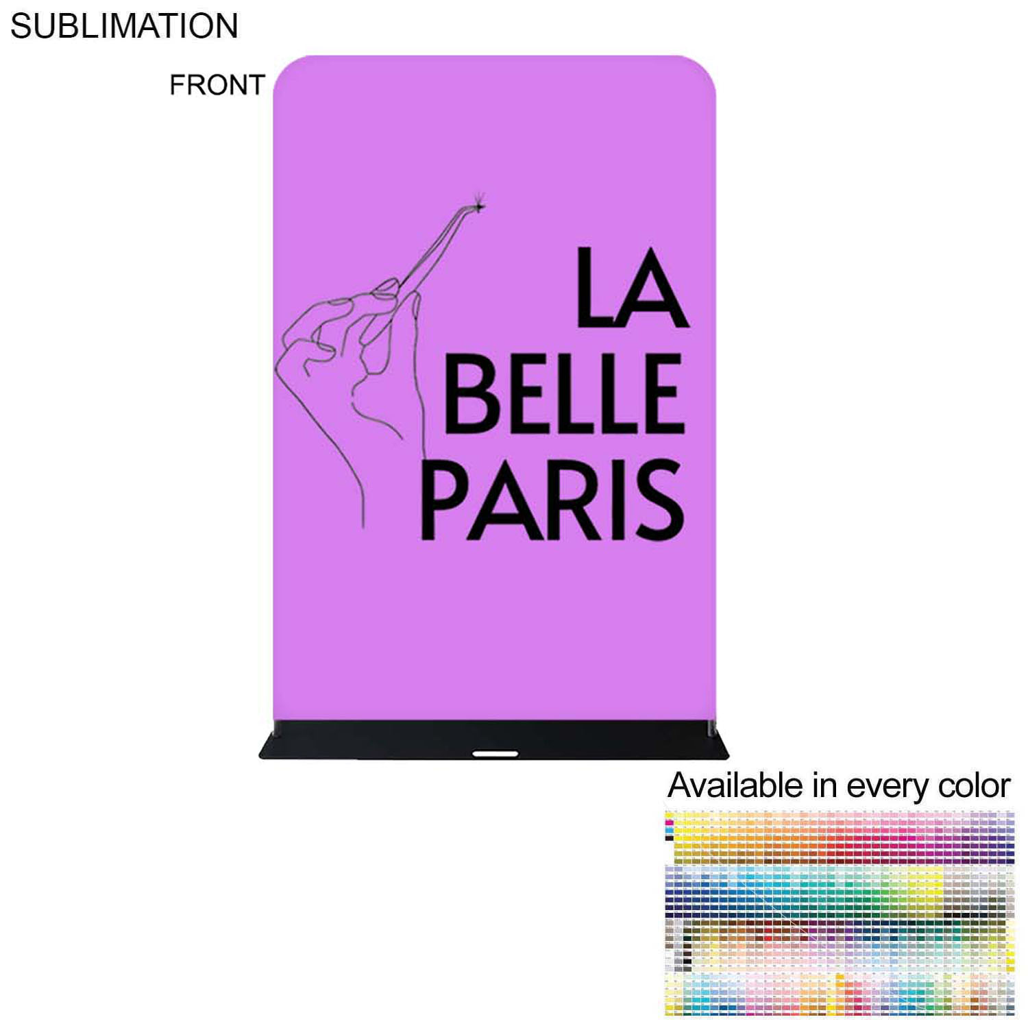 24Hr Express Ship - Event package, 5'W Fabric banner and Premium 8' tablecloth closed back 6