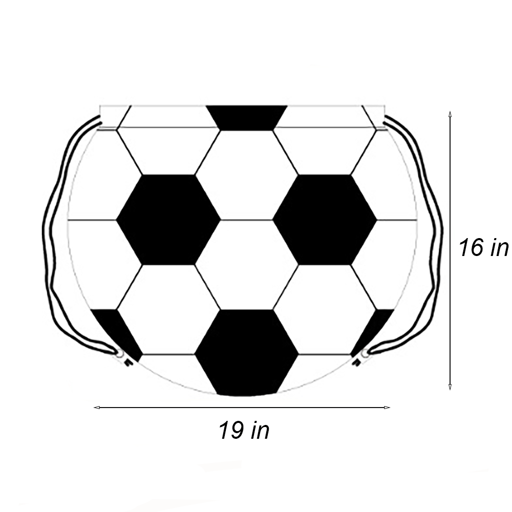 Football Design 210D Polyester Drawstring Bag 4