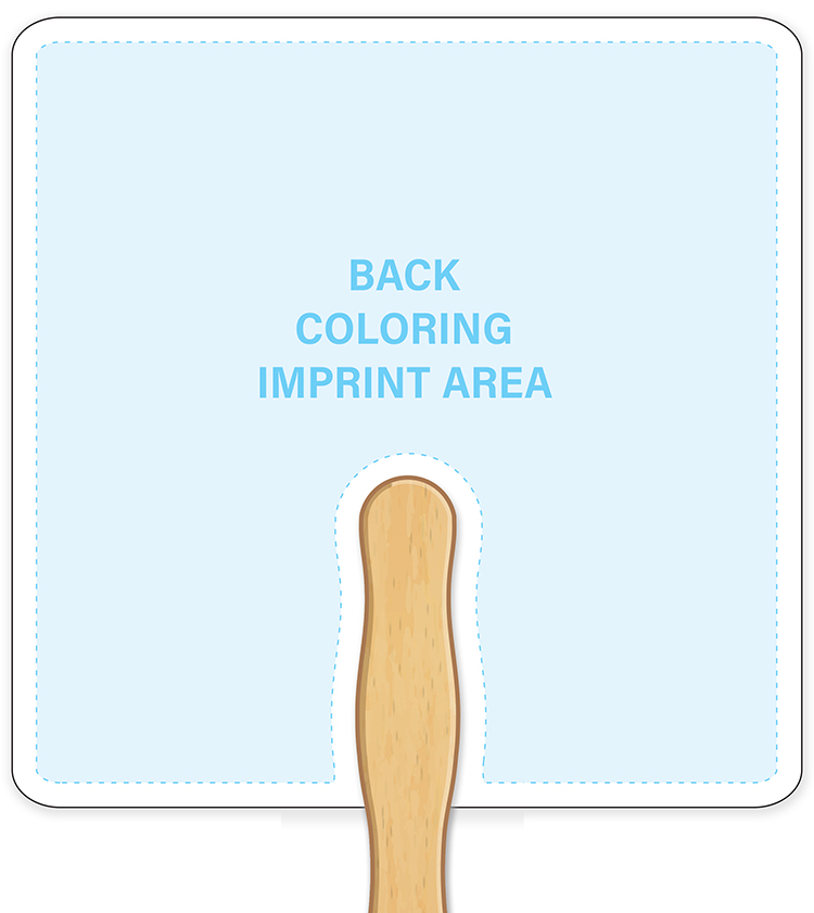 HAND FANS - Coloring Fan, Square Shape 6