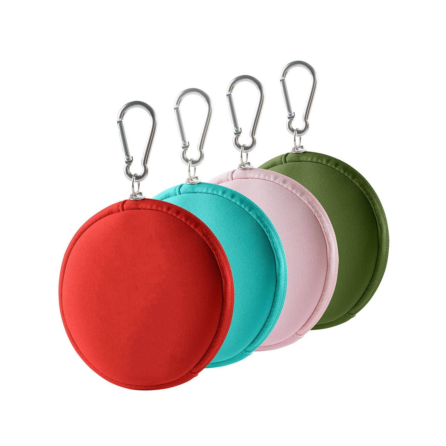 Neoprene Hanging Zippered Round Coin Pouch 1