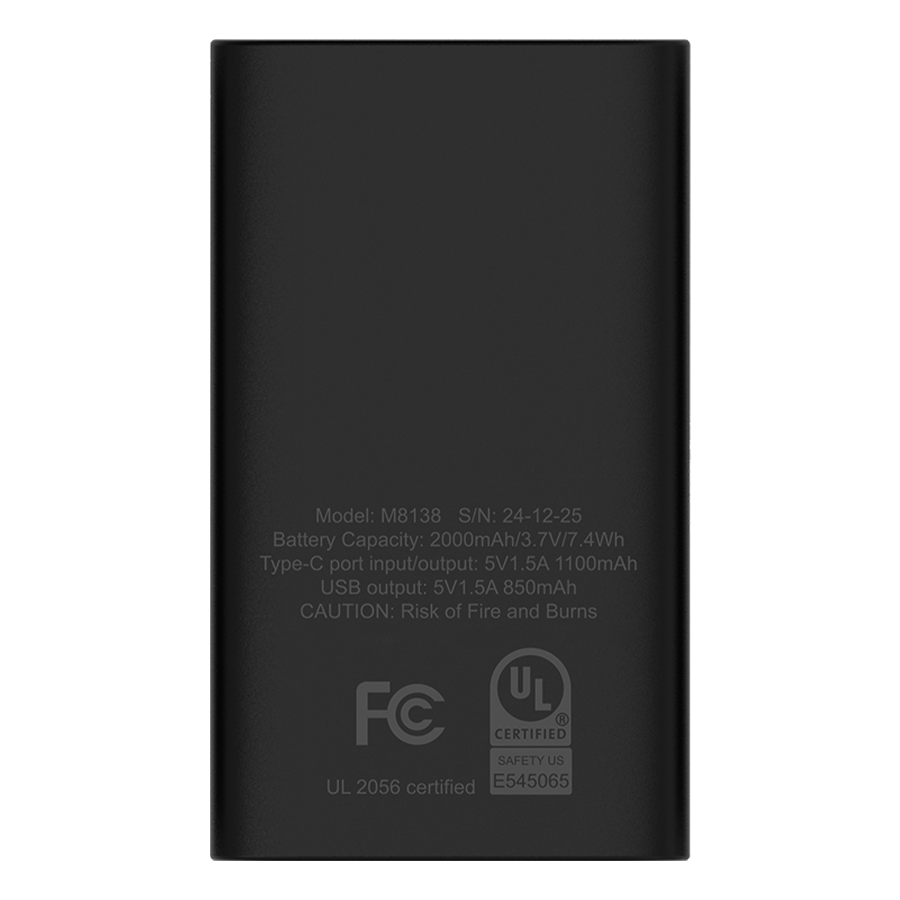 UL Certified 2000mAh Dual Port Compact Power Bank – Smaller Than a Credit Card Travel Charger 23