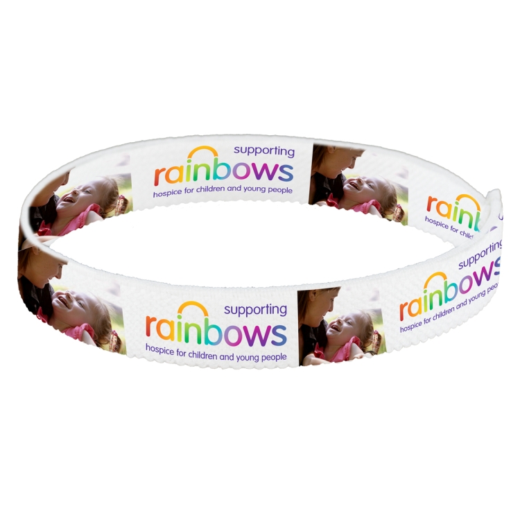 "WRIST TWIST" - 1" Stretchy Elastic Dye Sublimation Wristbands - PhotoImage ® Full Color Imprint 3