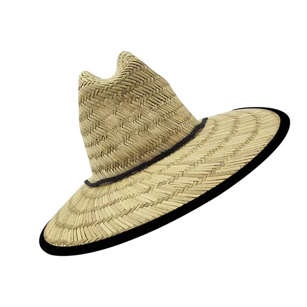 Lifeguard Straw Hat w/ Full Color Underbrim & Patch 11