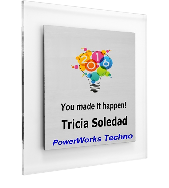 Color Rich PLATE Plaque-Acrylic