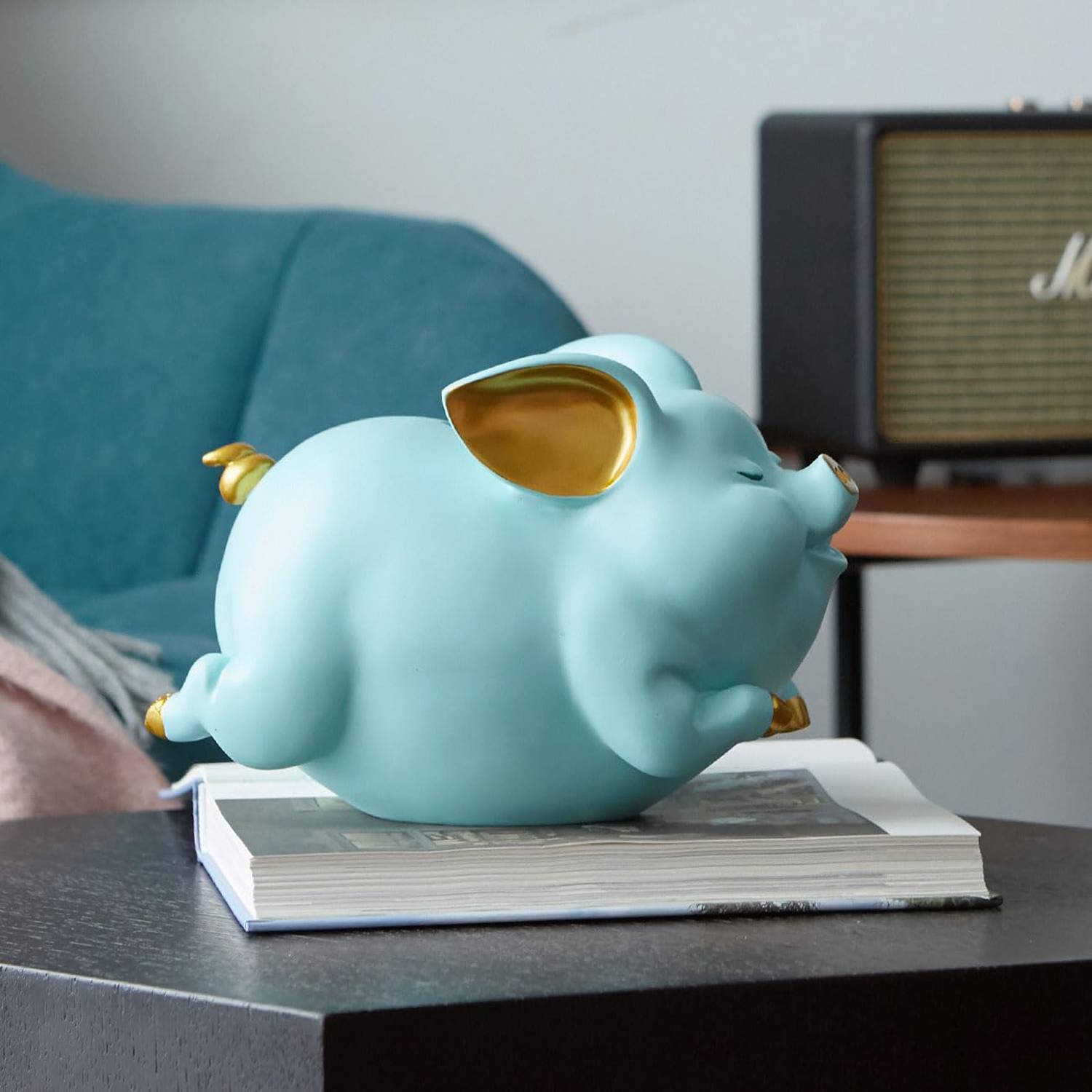 Modern Artistic Home Decor Piggy Bank Ornament 3