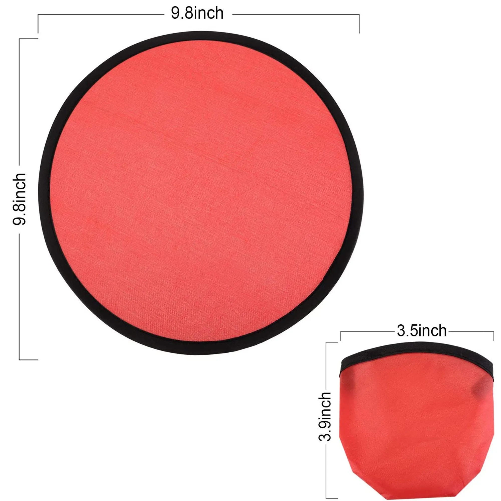 9.8" Folding Flying Disc With Pouch 3