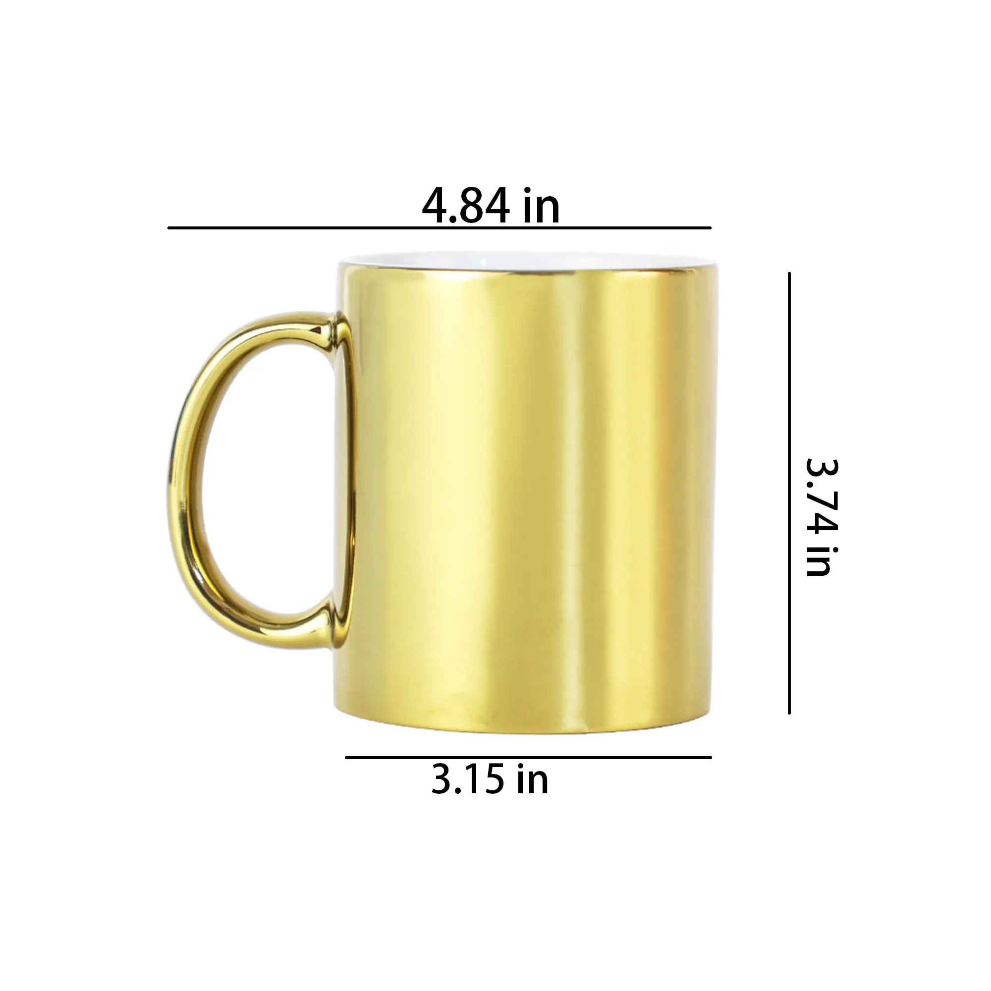 MOQ 20 12oz Electroplated Straight Mug 3