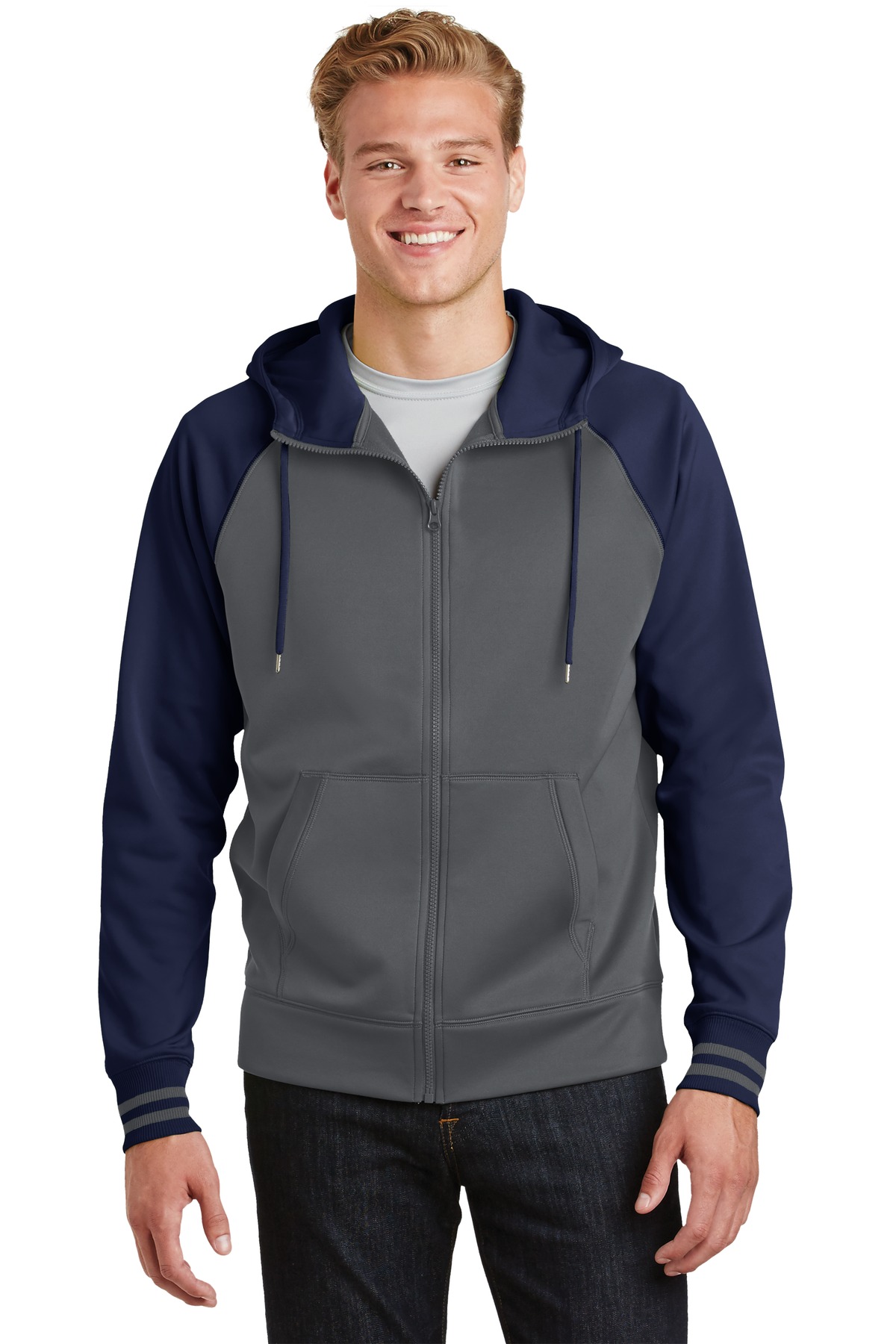 Sport-Tek Sport-Wick Varsity Fleece Full-Zip Hooded Jacket. ST236 37