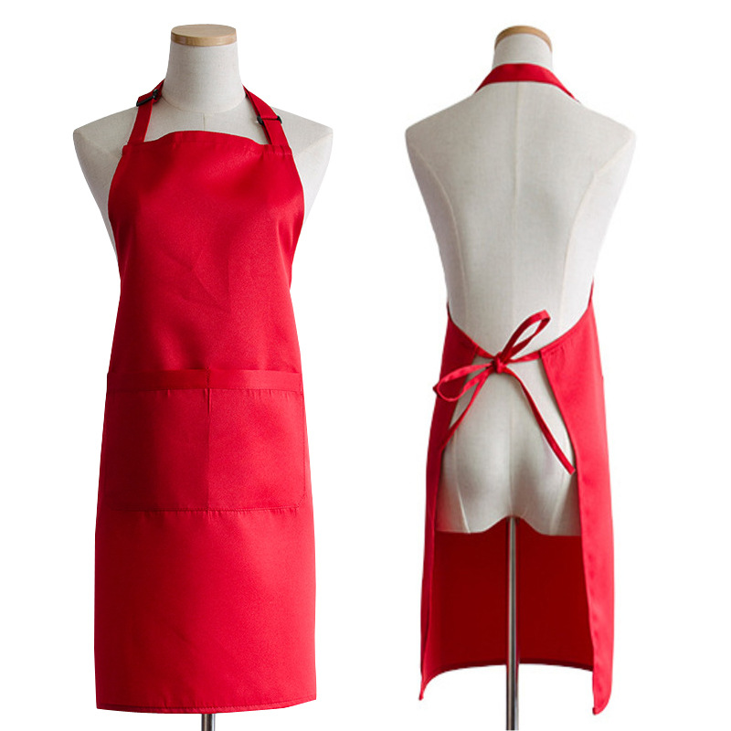 Adjustable Bib Waterdrop Resistant Kitchen Aprons w/ 2 Pocke 5