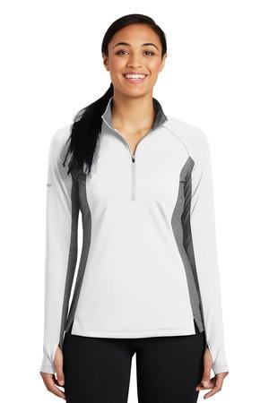 Women's Sport-Wick Stretch Contrast 1/4-Zip Pullover