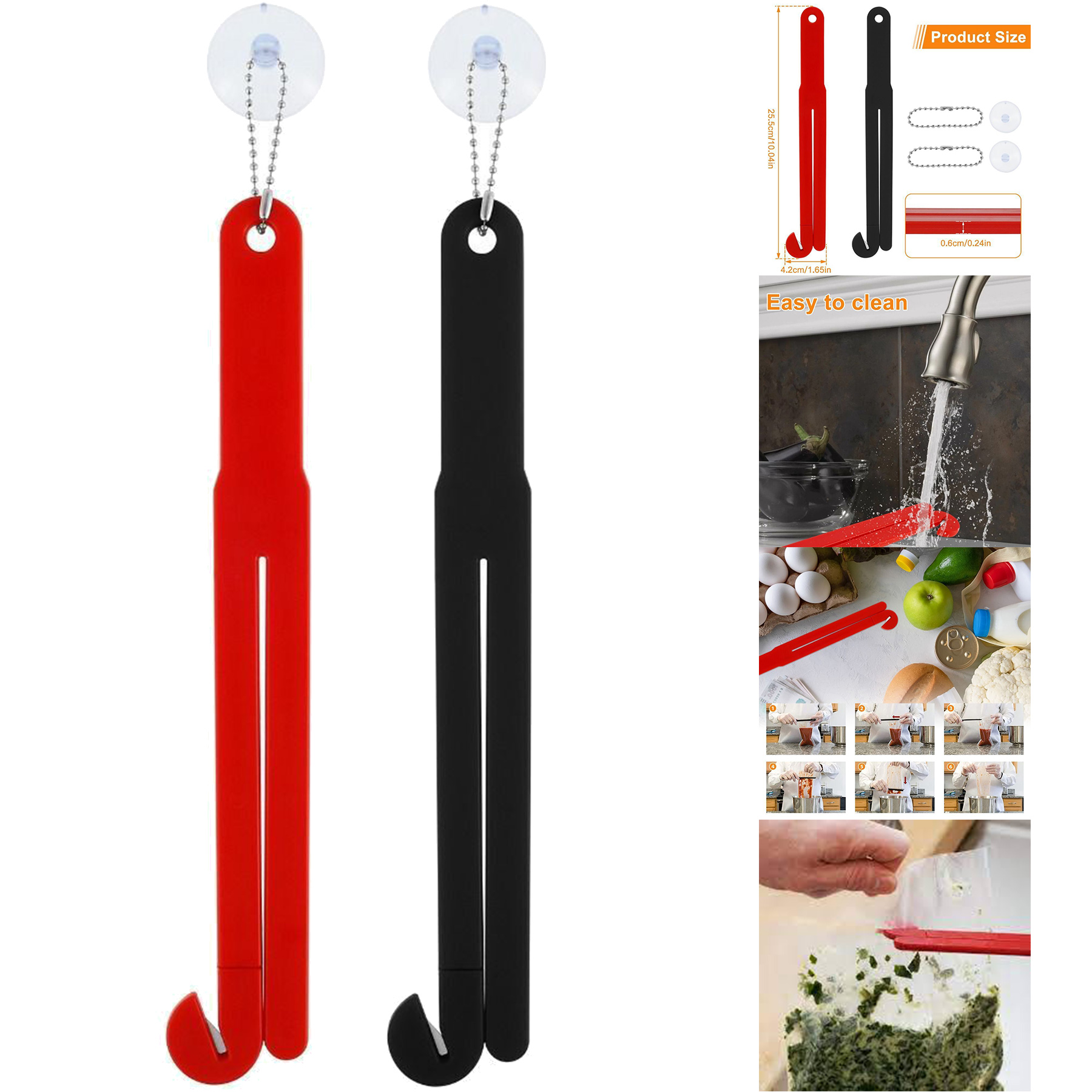 2Pcs Food Bag Cutter 2