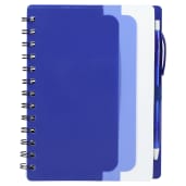 5" x 7" Recycled Dual Pocket Spiral Notebook w Pen 81