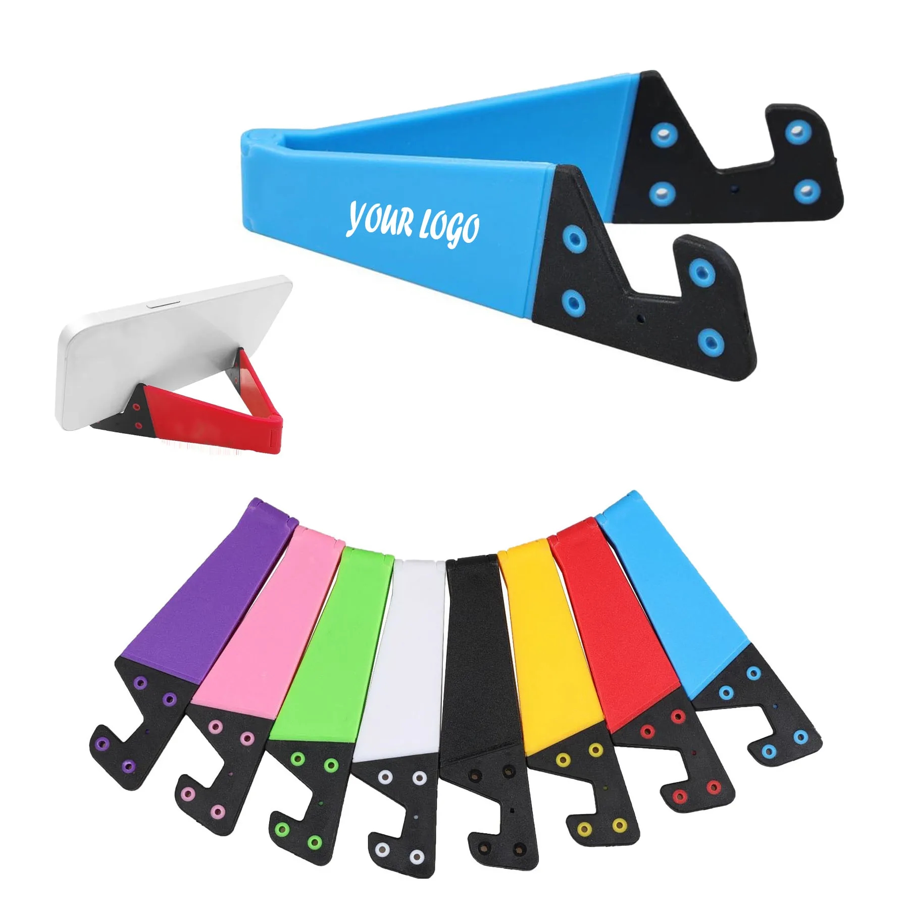 Foldable V-Shaped Phone Holder for Desk 2