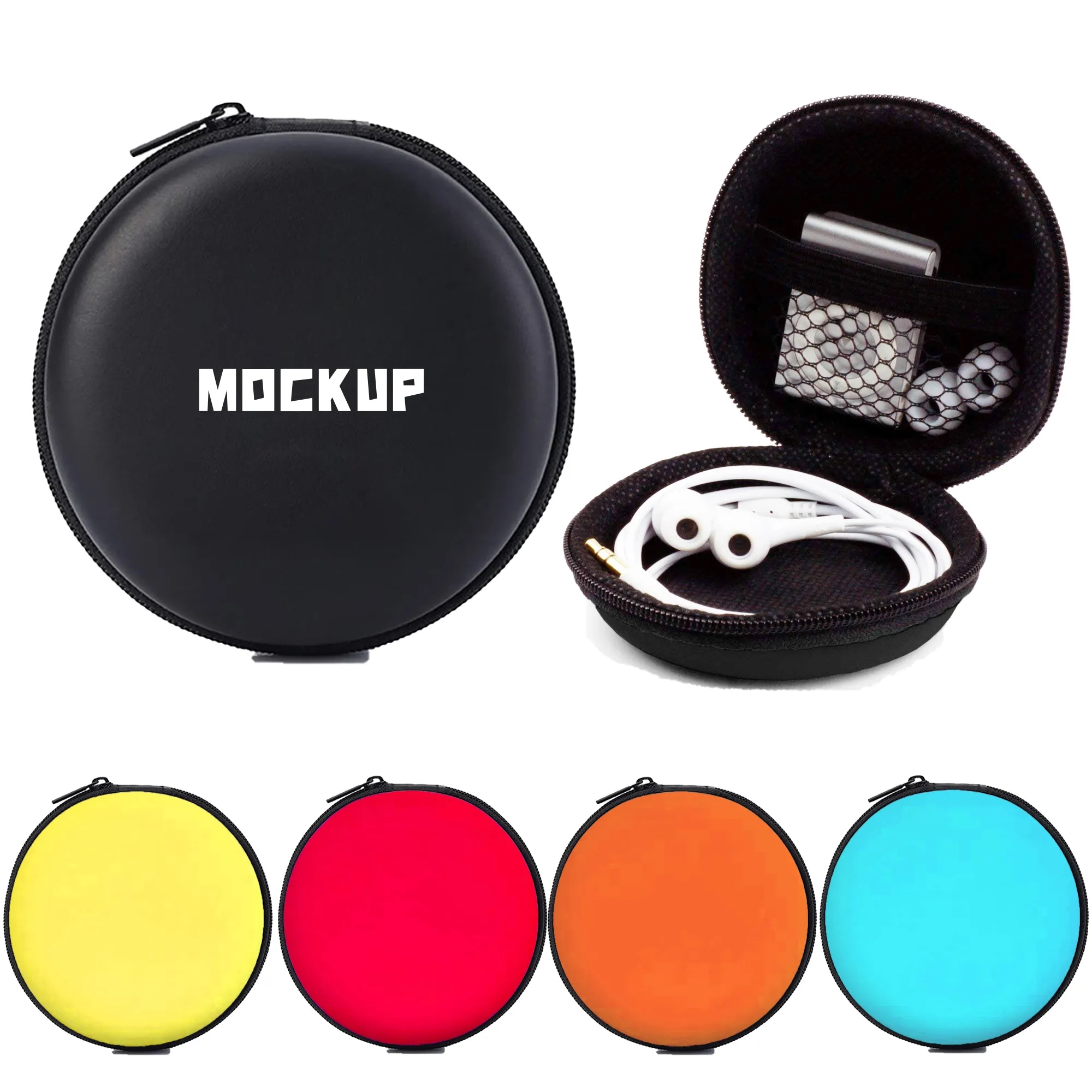 Round Earbuds Cable Case Pouch 2