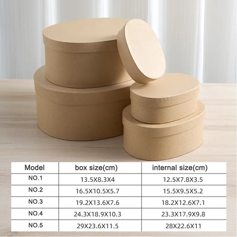 Christmas Oval Kraft Corrugated Board Boxes 3